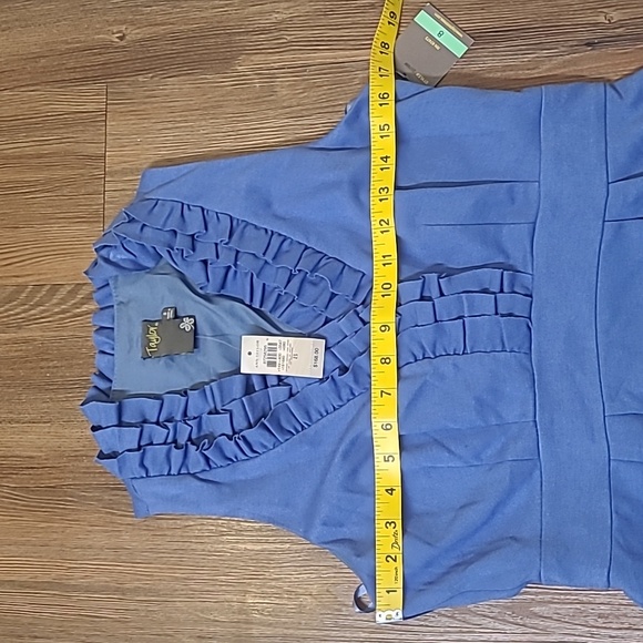 Taylor Blue Ruffled Midi Dress - Picture 4 of 10